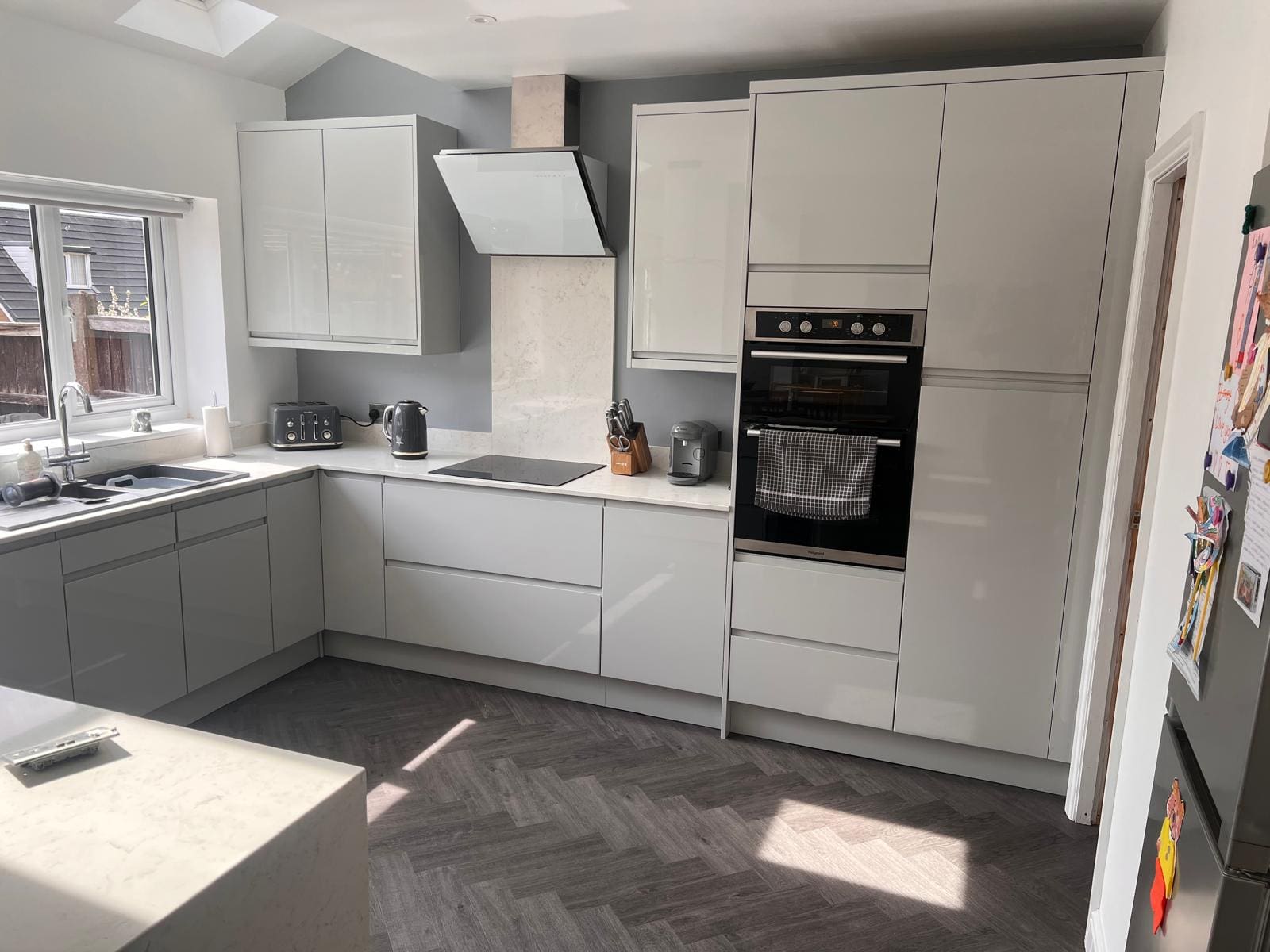 House extension in Saddleworth with kitchen and sky lights
